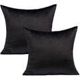 thumbnail image 1 of Nmkwnr Set of 2 Velvet Soft Throw Pillow Covers with Zipper, Square Decorative Cushion Case for Couch, Sofa, Bed, Office, 24"x24", 1 of 7