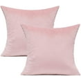 thumbnail image 1 of Nmkwnr Set of 2 Velvet Soft Throw Pillow Covers with Zipper, Square Decorative Cushion Case for Couch, Sofa, Bed, Office, 24"x24", 1 of 7