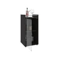 thumbnail image 1 of Nmkwnr Single Glass Doors Bar Cabinet with Open Shelf and Inner Shelf, Bar Cart for Dining Room, Kitchen, Black, 1 of 8