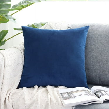 Nmkwnr Soft Velvet Throw Pillow Covers Decorative Solid Square Pillowcase Cushion Cover Case for Sofa Bedroom Couch Car, 16 x 16inch