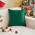 thumbnail image 1 of Nmkwnr Solid Color Pillow Covers Decorative Square Pillowcase Christmas Soft Velvet Cushion Case for Sofa Bedroom Car, 18x18inch, Green, 1 of 7