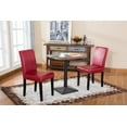 thumbnail image 1 of Nmkwnr Solid Wood Frame PU Leather Seat Dining Chair for Home, Living Room, Dining Room, Red, 2 Pack, 1 of 7