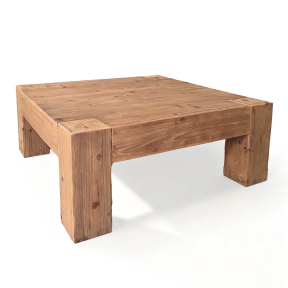 Nmkwnr Square End Table Wood Coffee Table Side Table for Living Room, Bedroom, Brown