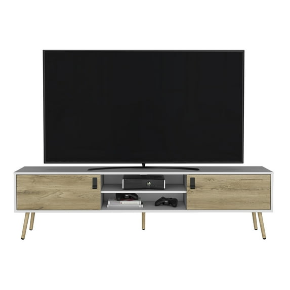 Nmkwnr TV Stand for 70+ Inch TV, Entertainment Center TV Cabinet for Living Room, Office