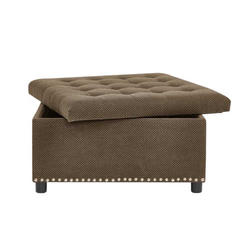 Nmkwnr Upholstered Fabric Footstool with Wood Frame, Modern Storage Ottoman for Living Room, Bedroom, Office, Coffee