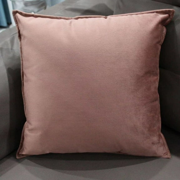 Nmkwnr Velvet Throw Pillow Cover Decorative Square Pillowcase Soft Solid Color Cushion Case for Sofa Bedroom Chair Car, 16" x 16"