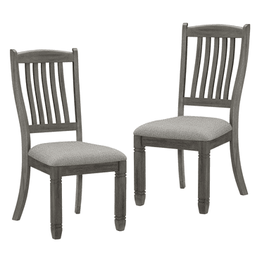 Nmkwnr Wood Frame Dining Chair, Gray, 2 Pack
