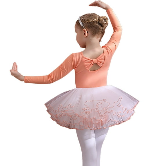 Nmmacb 3-11T Black Tutu Toddler//Kids Girls Dance Outfit//Long Sleeve Leotard//Black Long Sleeve Leotard Girls