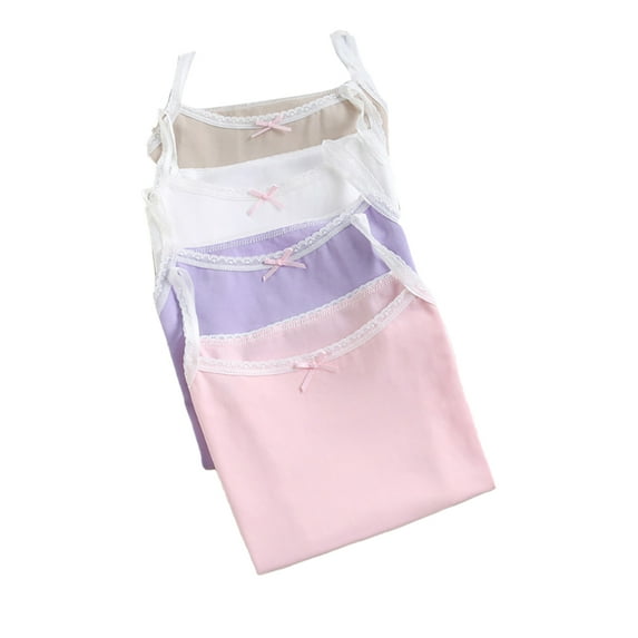 Nmmacb 3-8Y Girls Sleevless Vest Tops Fashion Cotton Undershirts for Kids & Toddler Size