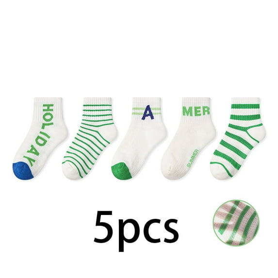 Nmmacb 9M-5Year Toddler Socks 5 Pairs Infant Baby Kids Socks for Boy Girls Spring Summer Thin Mesh Cute Cartoon Fall Breathable Socks