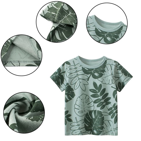 Nmmacb Boys Crew Neck T-Shirts Tee for Kids Baby,Toddler Short Sleeve Cartoon Shirts Little Boys T-Shirt Tops Tees for 1-10Y