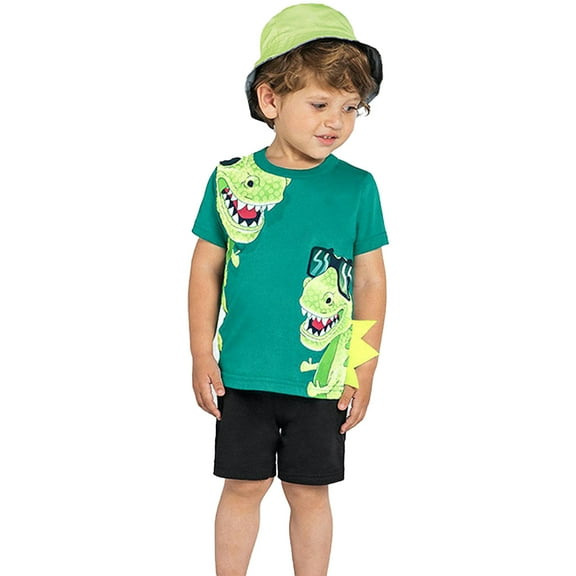 Nmmacb Boys Summer Shorts Set Soft Dinosaur Cartoon Drawstring Summer Athletic Shorts Boy Set for Kids Toddler Shorts 2-7Y