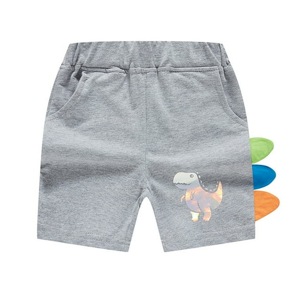 Nmmacb Kids Baby Boys Girls Cotton Shorts Dinosaur Shorts Little Boys Cartoon Dinosaur Summer Elastic Waist Short Pants for 1-8Y