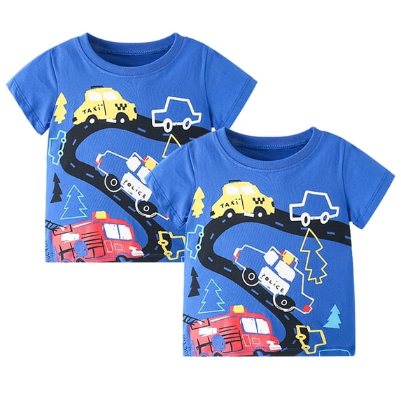 Nmmacb Kids Baby Boys T-Shirts 3-8Y Summer T-Shirts Toddler Short Sleeve Cotton Top Tees Cartoon Crewneck T-Shirts