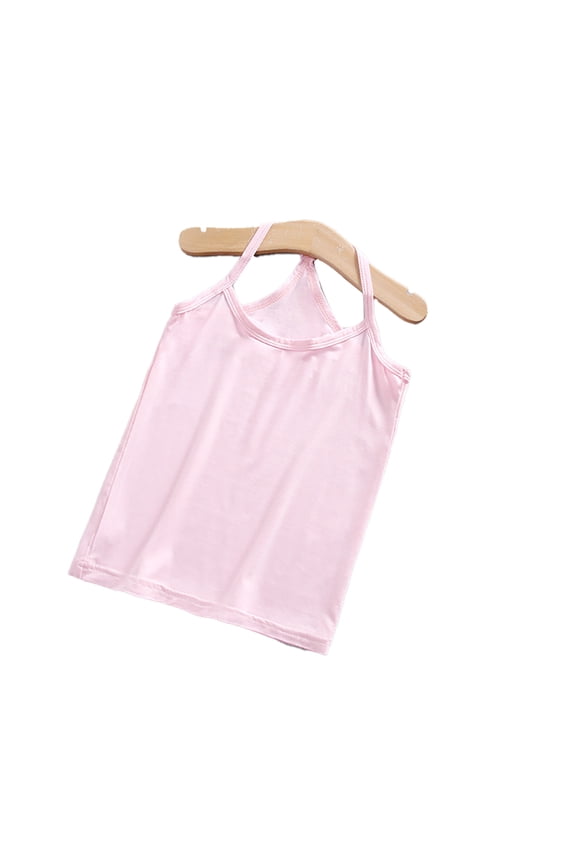 Kids Baby Girls Vest Undershirts 3-9T Toddler Y-Shaped Spaghetti Strap Tops Clothes Slim Bottoming Fit Tops for Girls