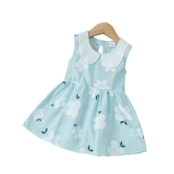 Nmmacb Kids Princess Dresses Toddler Printed Short Sleeve Cotton Dress Baby Summer Sweet Sundress Dresses for Girls 18 Months -6 Years