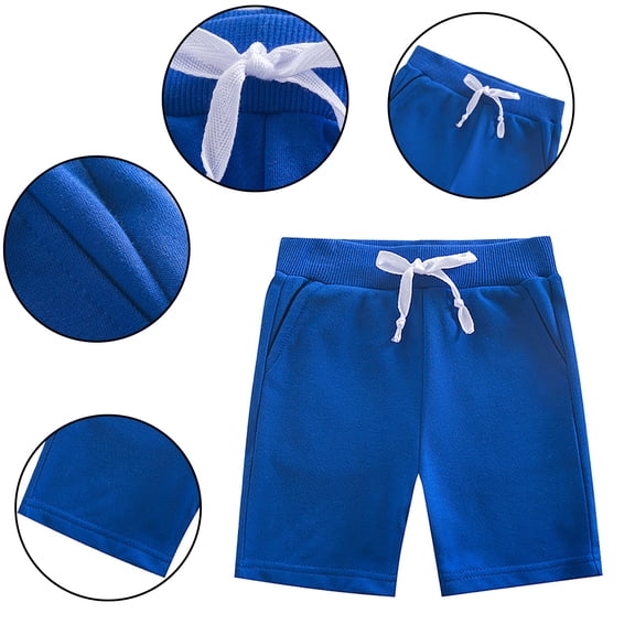 Nmmacb Kids Toddler Girls Shorts Little Boys Girls Cotton Summer Shorts Unisex Solid Color Casual Pants with Drawstring 2-7T