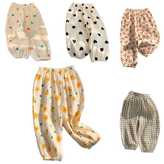 Nmmacb Toddler Kids Sweatpants for Boys Girls,Baby Spring Summer Elastic Mosquito Pants Jogger Pants Trousers Printing Loose Pants,Size 2-11T
