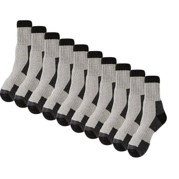 Nmnitkp 5 or 1 Pairs Mens Socks Cotton Antibacterial Socks Deodorant Hiking Socks for Men Thermal Warm Winter Thick Cushion Moisture Wicking Crew Boot Socks