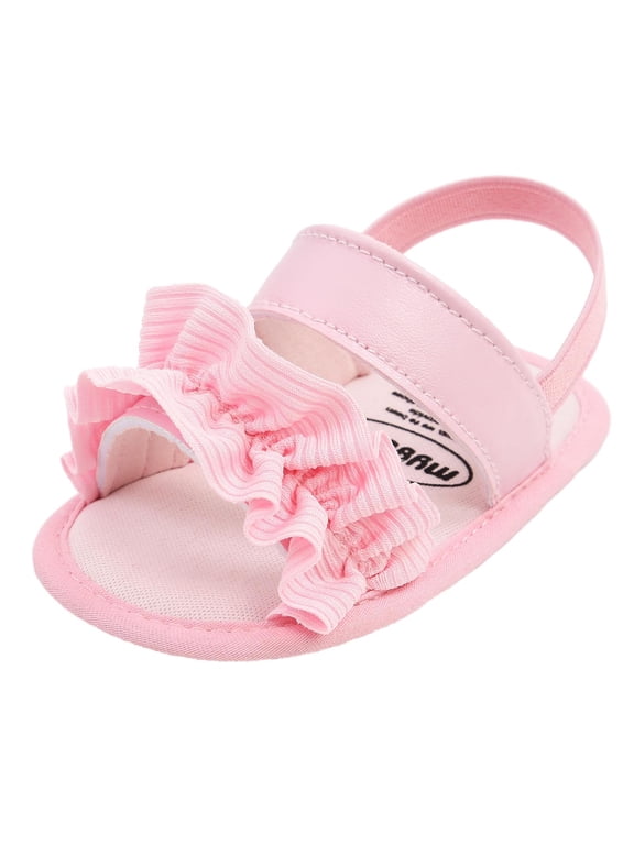 Baby Shoes Anti-Slip Design Baby Boys Girls Summer Sandals Party Wedding Dress Flats Shoes Newborn Crib Shoes First Walkers Prewalkers 0-18 months