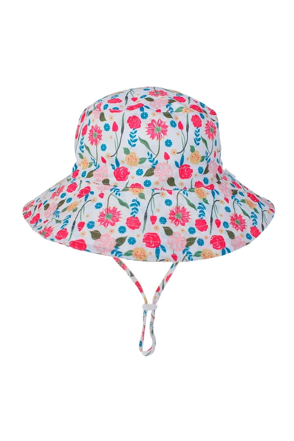 Baby Sun Hat Waterproof Baby Sun Hat, Baby Girl Sun Hat Summer Beach Hats with UPF 50+ Toddler Infant with Wide Brim Strap Outdoor Bucket Hat