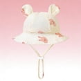 thumbnail image 1 of Nmnitkp Baby Sun Hat, Wide Brim Infant Bucket Hat 0-12 Months, UPF 50+ UV Protection Summer Floral Bear Ears Hat, Lightweight Breathable Adjustable Chin Strap Outdoor Hat for Baby Girls & Boys, 1 of 6