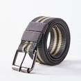thumbnail image 1 of Nmnitkp Belt Men's Women's Adjustable Nylon Canvas Woven Belt, No Punching Breathable Wear-resistant Everyday Belt for Jeans Pants Daily Outdoor Activities Gray,Free Size, 1 of 9