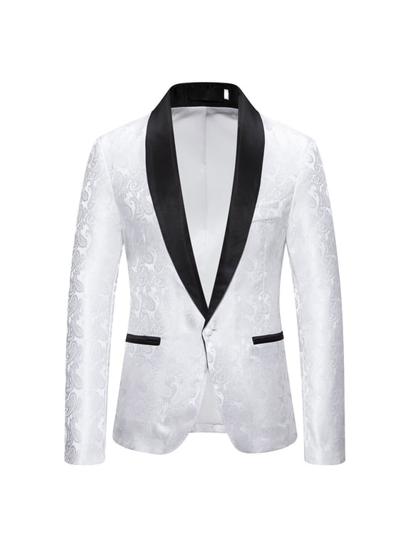 Blazer Classic Style Mens Suit Tuxedo Jacket Fine Workmanship Men's Sport Coats & Blazers One Button Slim Fit Dinner Cotton Jackets for Party Prom Wedding Tuxedo for Men