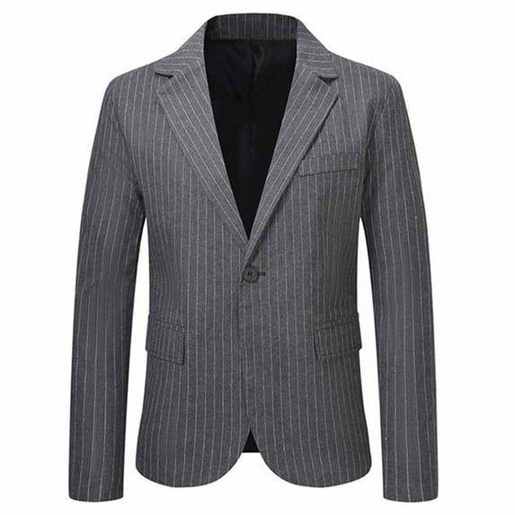 Nmnitkp Blazer High Quality Wrinkle Resistant Fabric Men's Casual Cotton Blazer Jacket Slim Fit One Button Work Wear Sport Coat