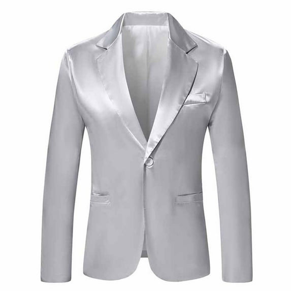 Nmnitkp Blazer High Quality Wrinkle Resistant Fabric Men's Casual Cotton Blazer Jacket Slim Fit One Button Work Wear Sport Coat