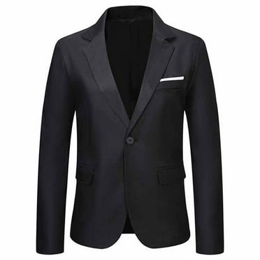 Nmnitkp Blazer High Quality Wrinkle Resistant Fabric Men's Casual Cotton Blazer Jacket Slim Fit One Button Work Wear Sport Coat