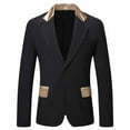thumbnail image 1 of Nmnitkp Blazer High Quality Wrinkle Resistant Fabric Men's Casual Cotton Blazer Jacket Slim Fit One Button Work Wear Sport Coat, 1 of 5