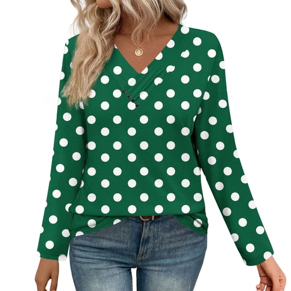 Nmnitkp Blouses for Women Dressy Casual Pattern Design Long Sleeve Comfortable Shirts Boho Floral Print V Neck Tops Loose Blouses Womens Tops Green,2XL