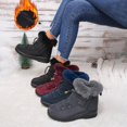 thumbnail image 1 of Nmnitkp Boots for Women Fashion Casual Winter Solid Color Thickened Velvet Boots Mid-Calf Snow Boots Black,36, 1 of 9