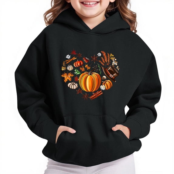 Nmnitkp Boys And Girls Hoodie Sweatshirt,Boys Sweatshirts Hooded,Hoodies for Teen Girls Fashion Fleece Pullover Tops Kids Clothes Black,7 Years