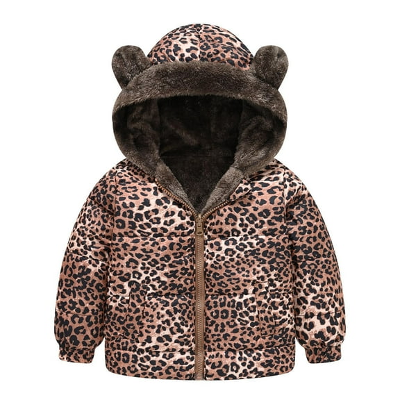 Nmnitkp Boys Fleece Jacket High quality healthy fabric No formaldehyde and no odor Hoodies Baby Winter Jacket Cute Cartoon Printed Cotton Liner Fleece Hoodie Coat 12Mon-6T