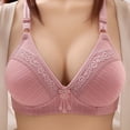 thumbnail image 1 of Nmnitkp Bras for Women Comfortable and Breathable Women's Plus Size Minimizer Unlined Wireless Lace Full Coverage Bras & High Quality Fabric Push Up Bras for Women Pack（1-4PC）, 1 of 3