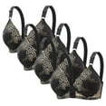 thumbnail image 1 of Nmnitkp Bras for Women Comfortable and Breathable Women's Plus Size Minimizer Unlined Wireless Lace Full Coverage Bras & High Quality Fabric Push Up Bras for Women Pack（1-4PC）, 1 of 2