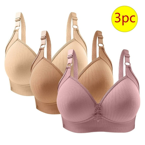 Nmnitkp Bras for Women No Underwire Wireless Comfort Lift Push Up Bralettes for Women with Support and Bra Extender Bra & Soft and Skin Friendly Bras for Women Pack 3PC