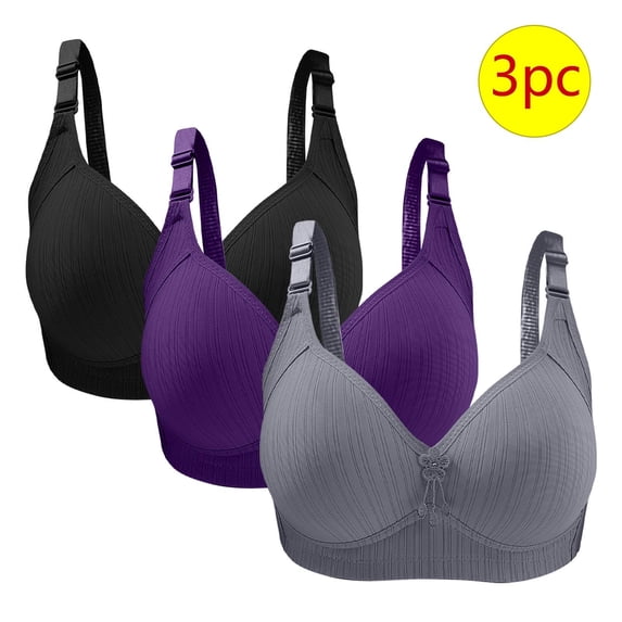 Nmnitkp Bras for Women No Underwire Wireless Comfort Lift Push Up Bralettes for Women with Support and Bra Extender Bra & Soft and Skin Friendly Bras for Women Pack 3PC