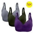thumbnail image 1 of Nmnitkp Bras for Women No Underwire Wireless Comfort Lift Push Up Bralettes for Women with Support and Bra Extender Bra & Soft and Skin Friendly Bras for Women Pack 3PC, 1 of 3