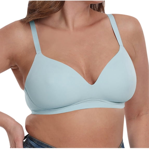 Nmnitkp Bras for Women Soft and Skin Friendly Minimizer Bras for Women Full Coverage No Underwire Bras Plus Size Lifting Lace Bra for Heavy Breast Ultra-Thin Ice Silk Breathable Oversize Bra(Cup A-E)