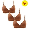 thumbnail image 1 of Nmnitkp Bras for Women No Underwire Wireless Comfort Lift Push Up Bralettes for Women with Support and Bra Extender Bra & Soft and Skin Friendly Oversize Bras for Women Pack 3PC, 1 of 5