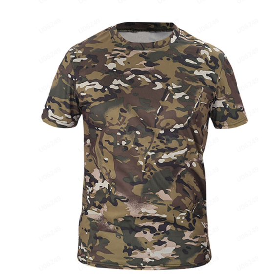 Nmnitkp Camouflage T-shirt for Men Comfortable and Breathable Sun Shirts for Men Short Sleeve T-Shirt Fashionable and Cool Mens Shirts , Green Camo Mens T-shirts