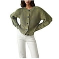 thumbnail image 1 of Nmnitkp Cardigan Sweaters for Women High Quality Healthy Fabric Women's Long Sleeve Cable Knit Cardigan Sweaters 2025 Oversized Open Front Long Cardigans Button Up Outerwear, 1 of 4