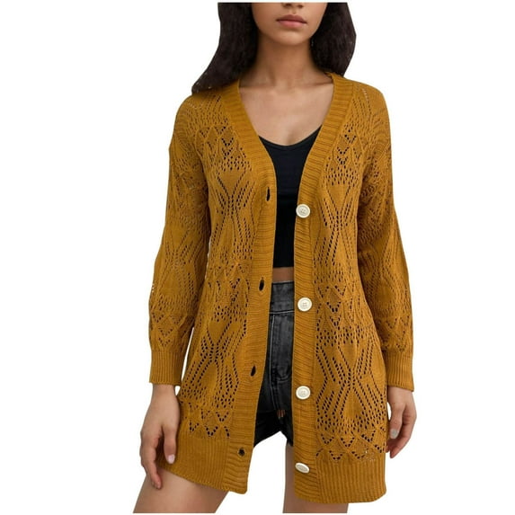 Nmnitkp Cardigan Sweaters for Women Soft and Comfortable Women's 2025 Fall Winter Casual Oversized Long Sleeve Lightweight Crochet Summer Cardigan Long Sleeve Open Front Sweater