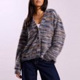 thumbnail image 1 of Nmnitkp Cardigan Sweaters for Women V Neck Button Down Fluffy Knit Sweater Long Sleeve Cardigan Sweater Coat 2026 Gray,XL, 1 of 7