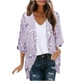 thumbnail image 1 of Nmnitkp Cardigan Women Summer Short Sleeve Cardigan Floral Print Puff Sleeve Kimono Cardigan Loose Cover Up Casual Blouse Tops Summer Blouses for Women 2025, 1 of 4