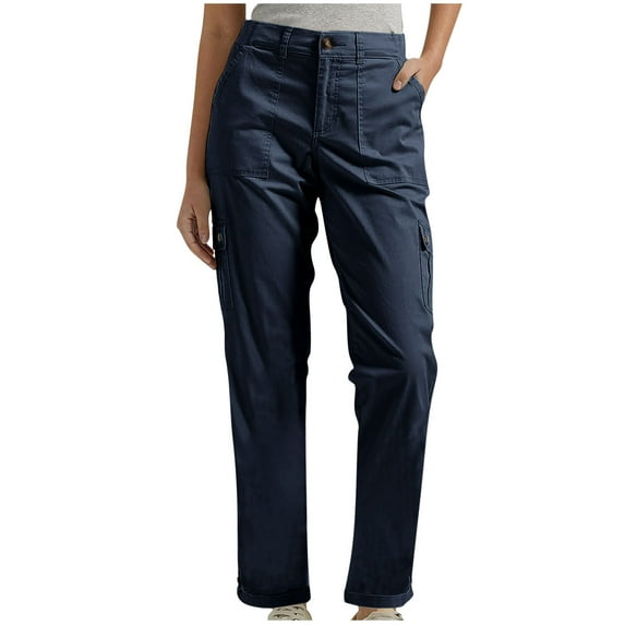 Nmnitkp Cargo Pants Women High Quality Fabric Women High Waisted Sweatpants Women Popular Style Wide Leg Casual Pants 6 Pockets Combat Military Trousers