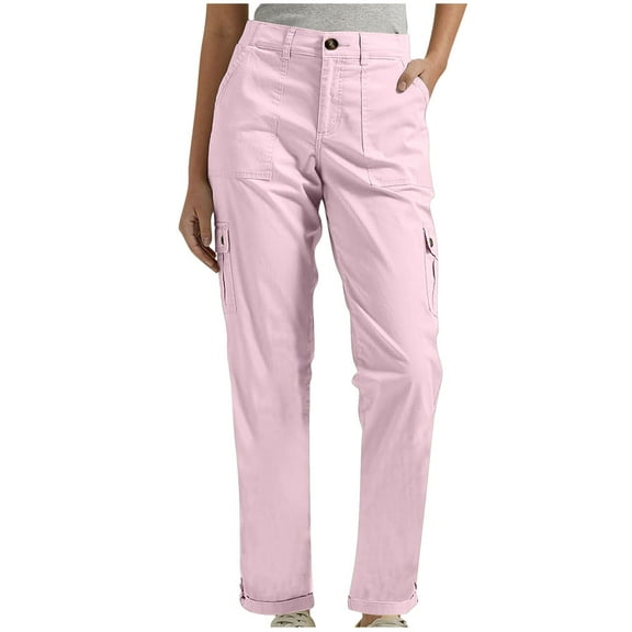 Nmnitkp Cargo Pants Women High Quality Fabric Women High Waisted Sweatpants Women Popular Style Wide Leg Casual Pants 6 Pockets Combat Military Trousers